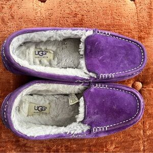 UGG Vibrant Purple Moccasin Slippers